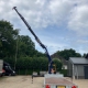 Amco Veba 905 3 S gemonteerd op een Veldhuizen aanhanger voor Rietdekkersbedrijf H. van Ginkel uit Lunteren